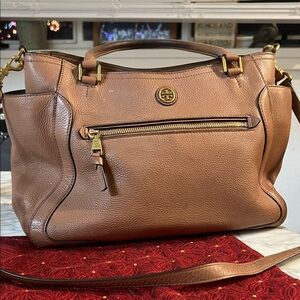 Tory Burch Brown Leather Satchel